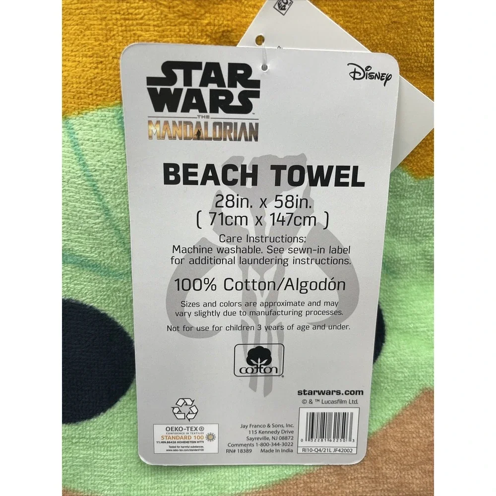Star Wars: The Mandalorian Beach Towel Green/Blue 28